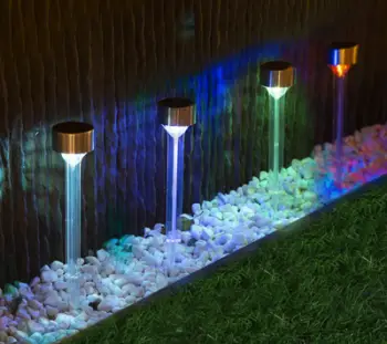 Lampë kopshti Domoletti Solar, për jashtë, IP44, krom