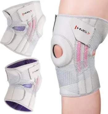 Stabilizues gjuri HMS Knee Stabilizer Sports, ortozë sportive, madhësi universale, i zi