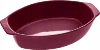 Enë ovale pjekjeje 5five Simply Smart Ceramic Heat-Resistant Dish, qeramike, rezistente ndaj nxehtësisë, burgundy