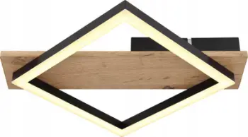 Plafonierë LED Beatrix 67294D LS1, dritë e ngrohtë, efekt druri, e zezë