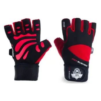 Doreza fitnesi Gym Gloves Exercise, GRIP X, madhësia XL, të zeza me të kuqe