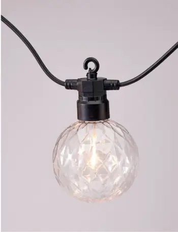 Varg dritash dekorative ProGarden Party Lights, 10 LED, 9.5 m, dritë e bardhë e ngrohtë