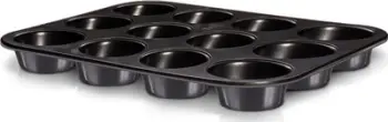 Tepsi muffin Berlinger Haus BH-1821A, 12 vende, non-stick, e zezë
