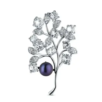 Karficë për femra JwL Luxury Pearls JL0867, e argjendtë/ e kaltër