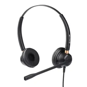 Kufje me kabllo TELLUR Voice 520N, stereo, mikrofon me anulim zhurme, të zeza