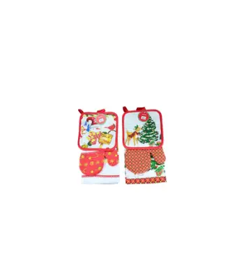 Set kuzhine HEINNER, 3 pjesë, pambuk, motiv festativ