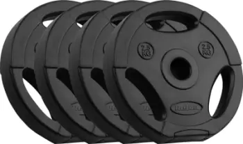 Set pesha disko Rebel Active, 4x2.5kg 10kg, vrimë 31mm, i zi