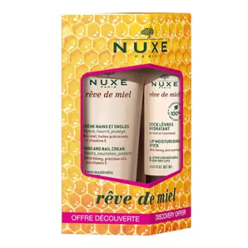 Set për femra Nuxe Reve de Miel, krem për duar dhe thonj 30 ml + balsam për buzë 4 g
