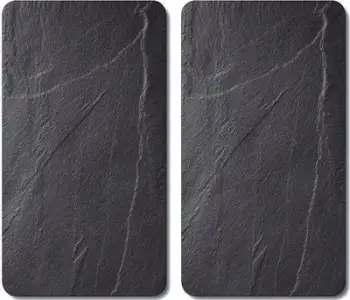 Set dërrasash qelqi për prerje Kesper Multi, 2 copë, 52 cm, dizajn slate i errët