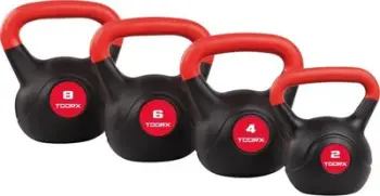 Kettlebell Toorx, 6kg, për stërvitje force, zi e kuqe