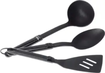 Set veglash kuzhine GSI Outdoors Nylon 3 pc Ring Set, najlon rezistent nxehtësie, 3 copë, i zi