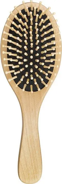 Furçë flokësh Wooden P-14J, druri, antistatike, ngjyrë druri