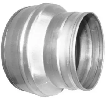 Adapter ventilimi ALNOR RPC-100-80, DN 80-100 mm, metalik, argjendtë
