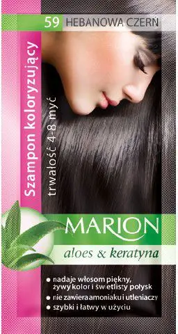 Shampon ngjyrues për flokë Marion, nr. 59, 40 ml, i zi