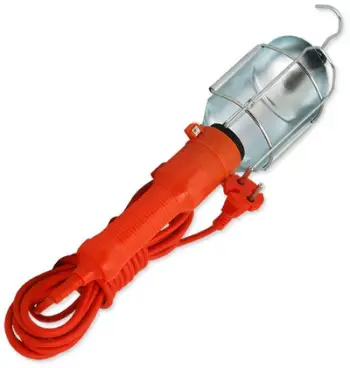 Lampë portative punëtorie A-1/M, 60W, kabllo 5m me magnet, portokalli