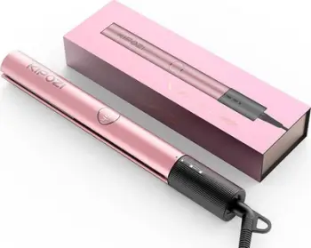 Pjashtë flokësh Kipozi EU V7, pllaka nano titanium, ekran LED, rozë