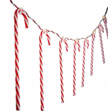 Drita dekorative Krishtlindjesh Luca Lighting Candy Cane, 0.9m, LED me bateri, bardh e kuqe