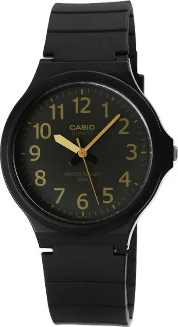 Orë dore Casio MW240-1B2V, quartz japonez, rezistencë ndaj ujit 50m, e zezë