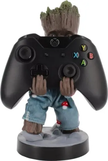 Mbajtëse kontrollori dhe telefoni Cable Guys Groot Pajamas Edition, me kabllo 2 m, figurë Marvel, shumëngjyrëshe