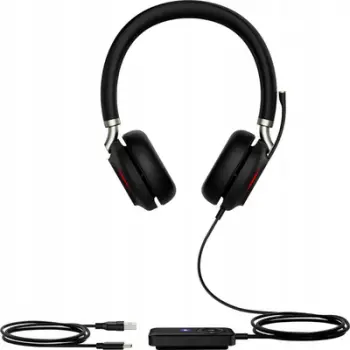Kufje me kabllo Yealink UH38 Dual Teams, USB C, USB A, të zeza