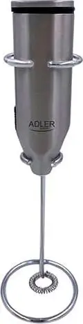 Rrahës qumështi Adler AD 4500, inox, me qëndrim, argjendtë