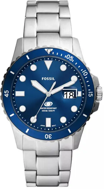 Orë për meshkuj Fossil FS6029 Blue, e argjendtë