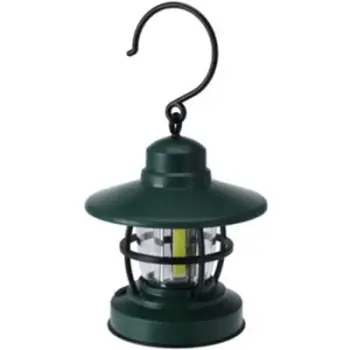Lampe kampingu Redcliffs, LED COB, me bateri AAA, e gjelbër