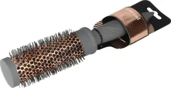 Krehër rrumbullak për flokë Donegal Leedi Brush, 37mm, për stilim, gri bakër
