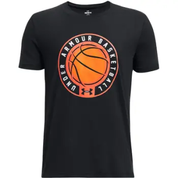 Bluzë basketbolli për djem Under Armour Icon, e zezë gri, përmasa S