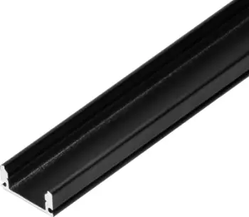 Profil alumini për shirita LED, 2000mm, montim sipërfaqësor, i zi