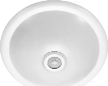 Llambadar tavani ROVO PC, sensor lëvizjeje 360°, 2x40W E27, IP20, i bardhë