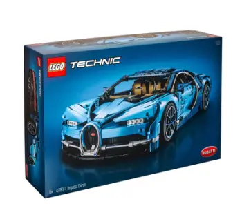 Set ndërtimi LEGO Technic 42083 Bugatti Chiron, model 1:8, dy-ngjyrësh blu