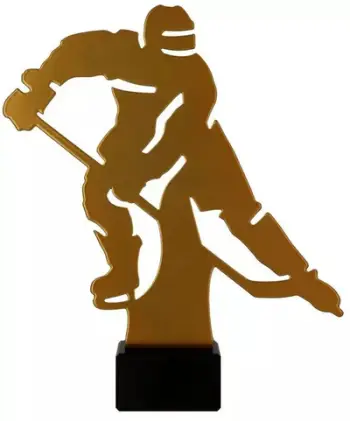 Statujë metalike ML Hockey Player In Action ML-HOC1, 21cm, dekorative, ngjyrë ari