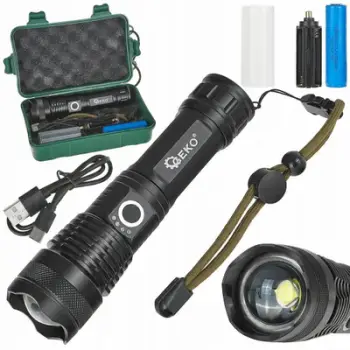 Elektrik dore taktik GEKO LED XHP50, 15W, 1500 lm, IPX8, i zi