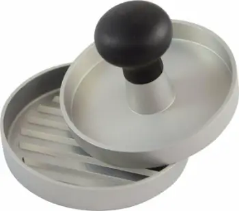 Shtypëse hamburgerësh Master Grill Hamburger Press, 11.3 cm, metalike, gri