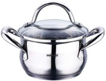 Tenxhere Bergner BG-6506, 1.7L, 16cm, për induksion, me kapak qelqi