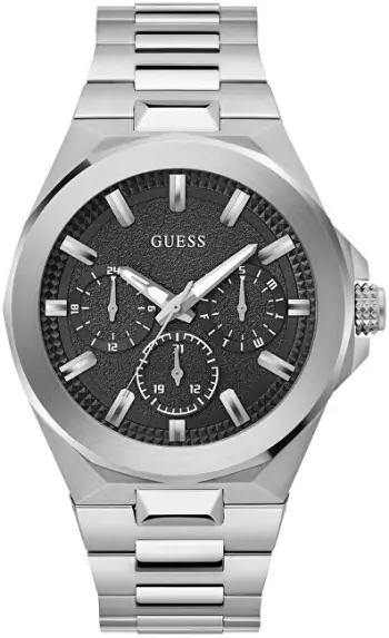 Orë për meshkuj Guess Dashboard GW0798G1, e argjendtë