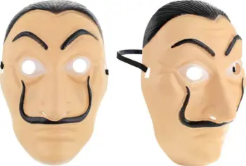 Maskë Salvador Dalí El Profesor, plastike, për cosplay, shumëngjyrëshe