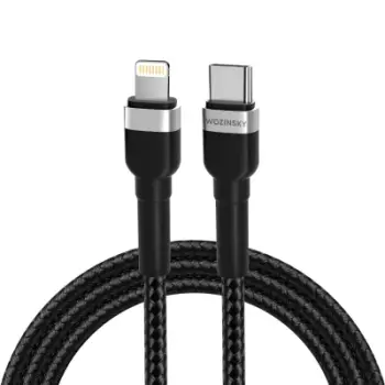 Kabllo karikues Wozinsky WNBCL1 Lightning në USB C, PD 30W, 1m, i zi
