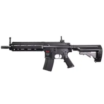 Pushkë airsoft AEG Heckler &amp; Koch HK416 CQB, 6mm, elektrike, e zezë