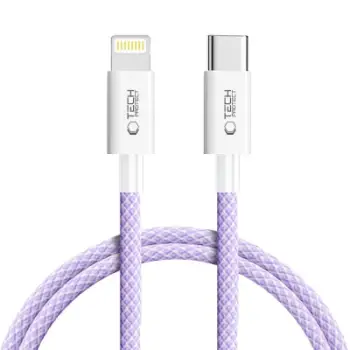 Kabllo karikimi Tech-Protect Ultraboost Lite Lightning, USB-C në Lightning, PD 27W 3A, 1m, lejla