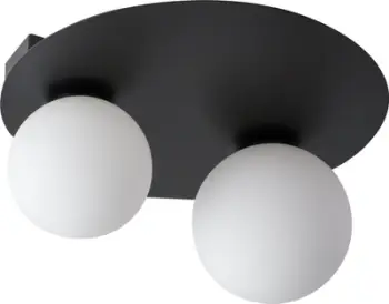Llambë tavani Argon Zora, 2 flakë, metal, e zezë