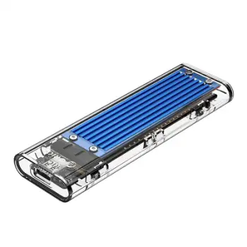 Kuti SSD Orico TCM2-C3, M.2 NVMe, USB-C 10Gb/s, blu transparente