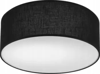 Lampë tavanore VIVIAN LM-1.207, njëpikëshe, abazhur rrumbullak, e zezë