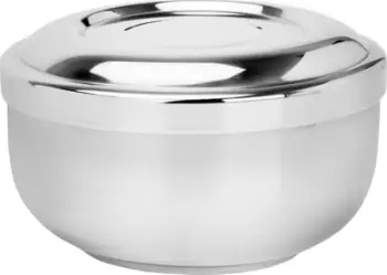 Enë sapuni rroje H-24, çelik inox, me kapak, argjendtë