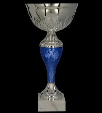 Kupë trofe metalike Silver Blue 8367G, 18.5cm, diametër 80mm, argjendtë e kaltër