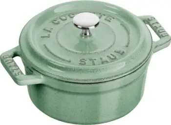Tenxhere mini gize Staub Round, 250 ml, e gjelbër mint