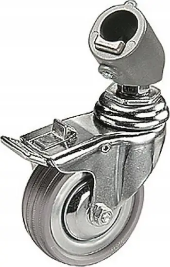 Set rrotash me frena Manfrotto 110 Castor, 3 copë, diametër 7.5 cm, i zi