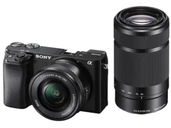 Aparat fotografik Sony Alpha A6100, 24.2MP, 4K, Twin Kit i zi