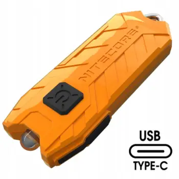 Elektrik xhepi Nitecore Tube V2, 55 lm, USB C, portokalli